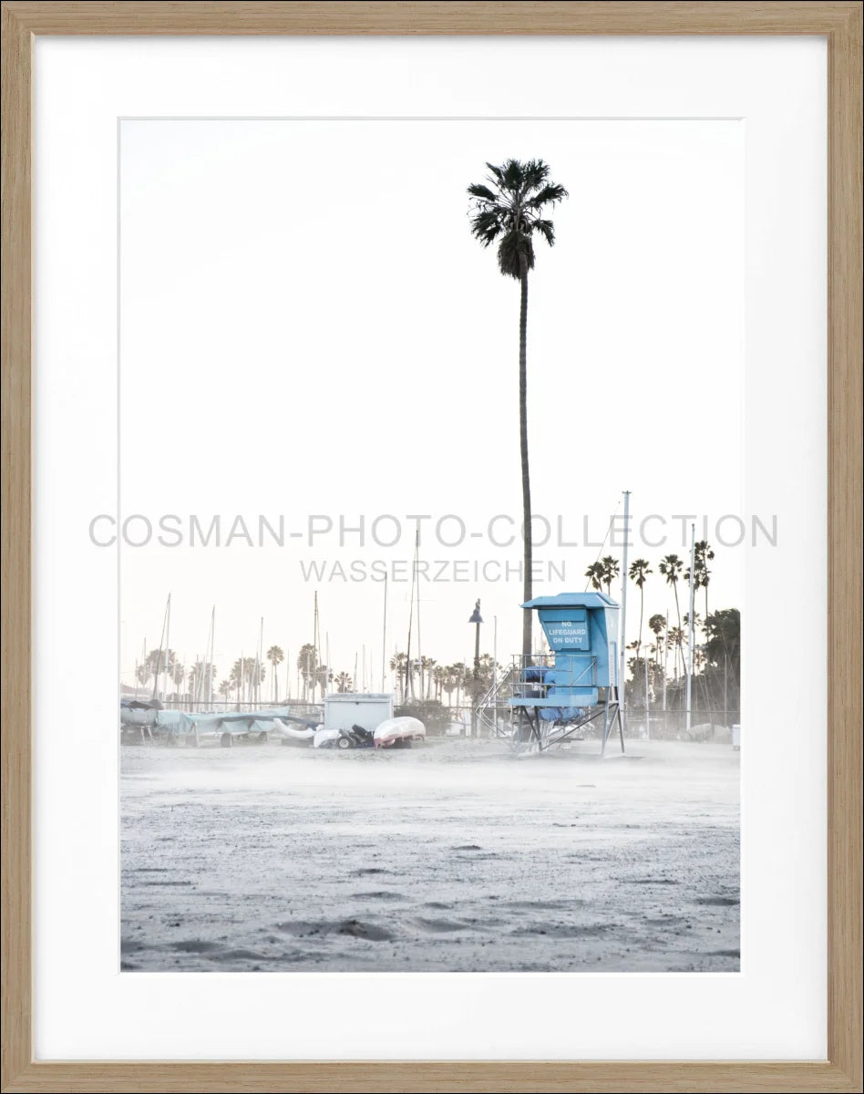 Poster mit Rahmen Kalifornien Santa Barbara ’Beach’ K22