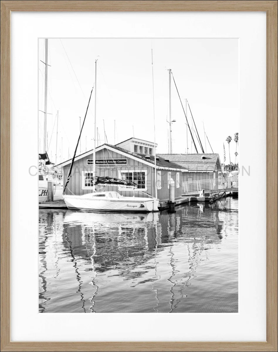 Poster mit Rahmen Kalifornien Santa Barbara ’Boat House’