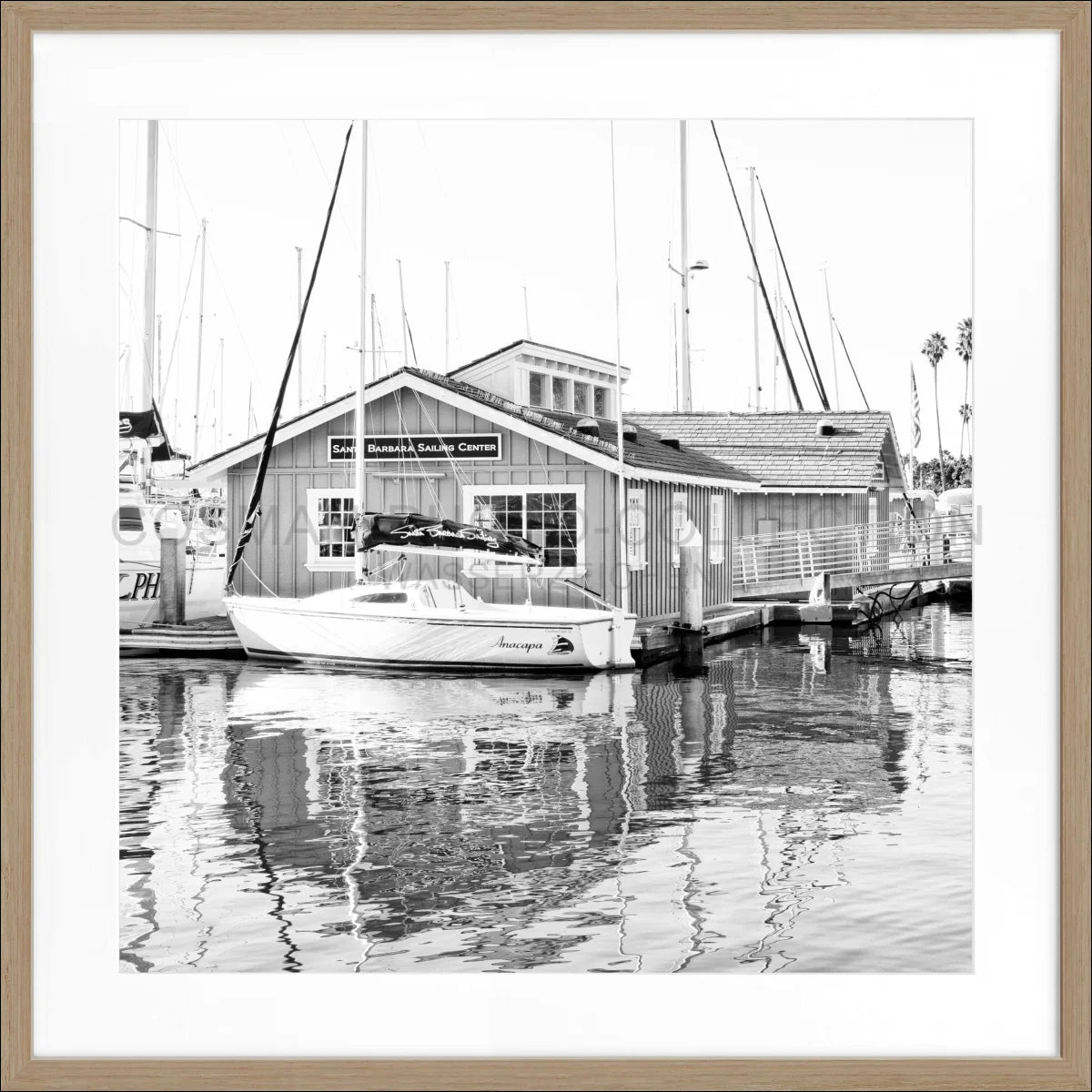 Poster mit Rahmen Kalifornien Santa Barbara ’Boat House’