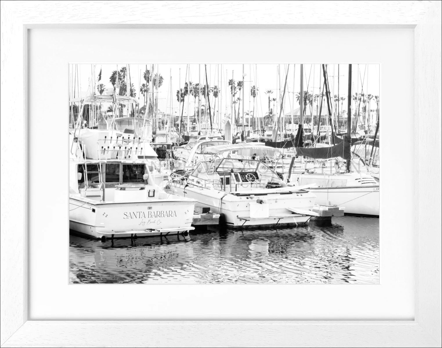 Poster mit Rahmen Kalifornien Santa Barbara ’Boat’ K175