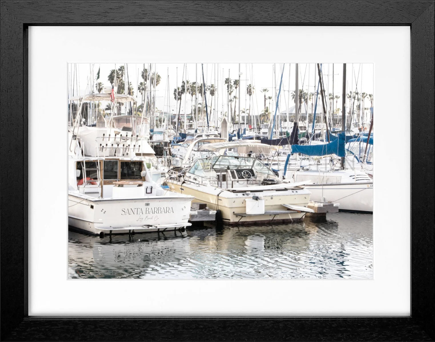 Poster mit Rahmen Kalifornien Santa Barbara ’Boat’ K175