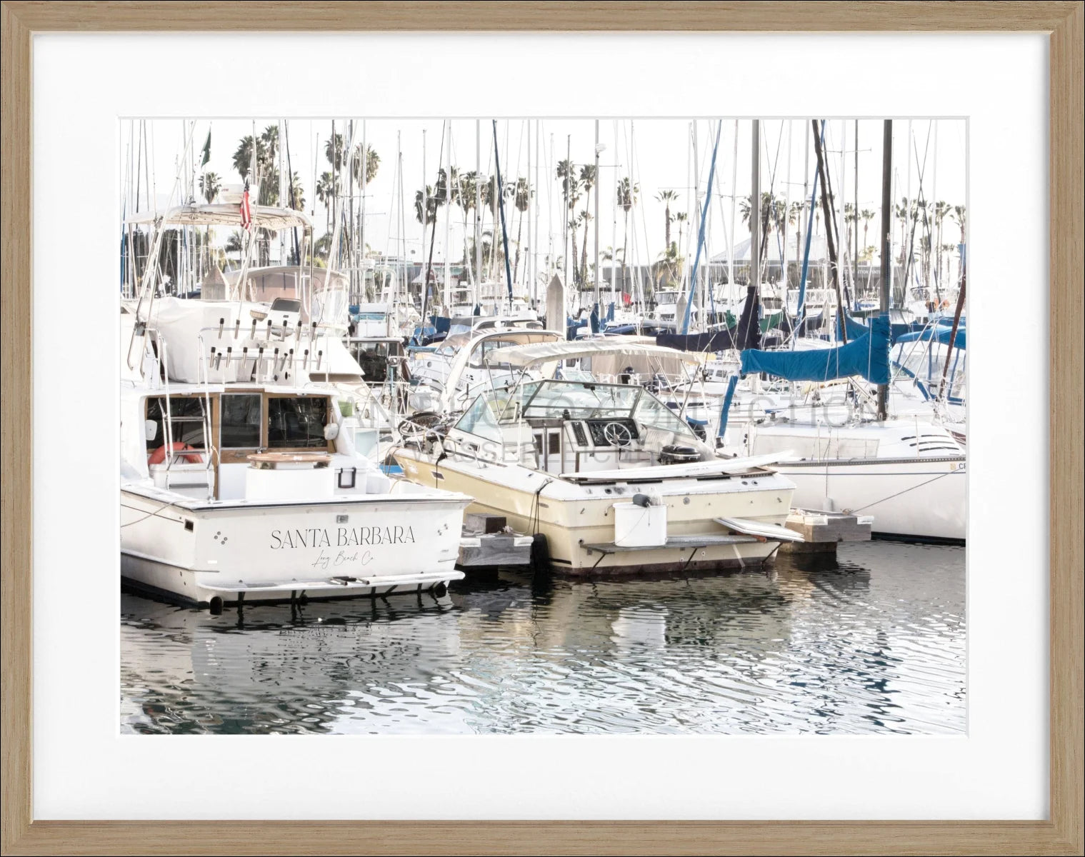 Poster mit Rahmen Kalifornien Santa Barbara ’Boat’ K175