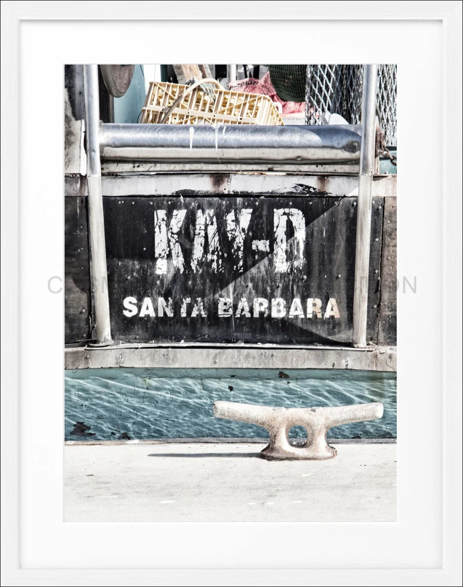 Poster mit Rahmen Kalifornien Santa Barbara ’Boat’ K50