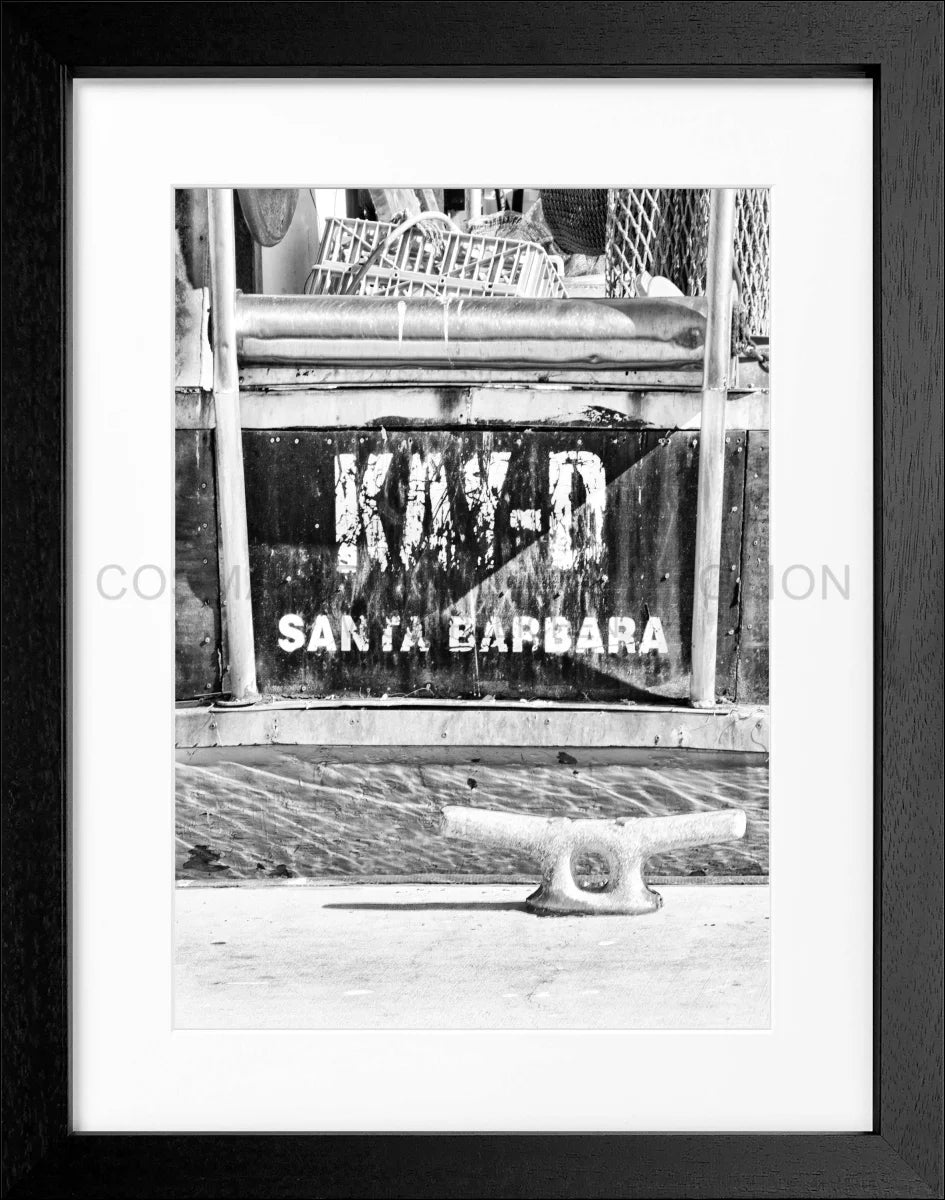 Poster mit Rahmen Kalifornien Santa Barbara ’Boat’ K50