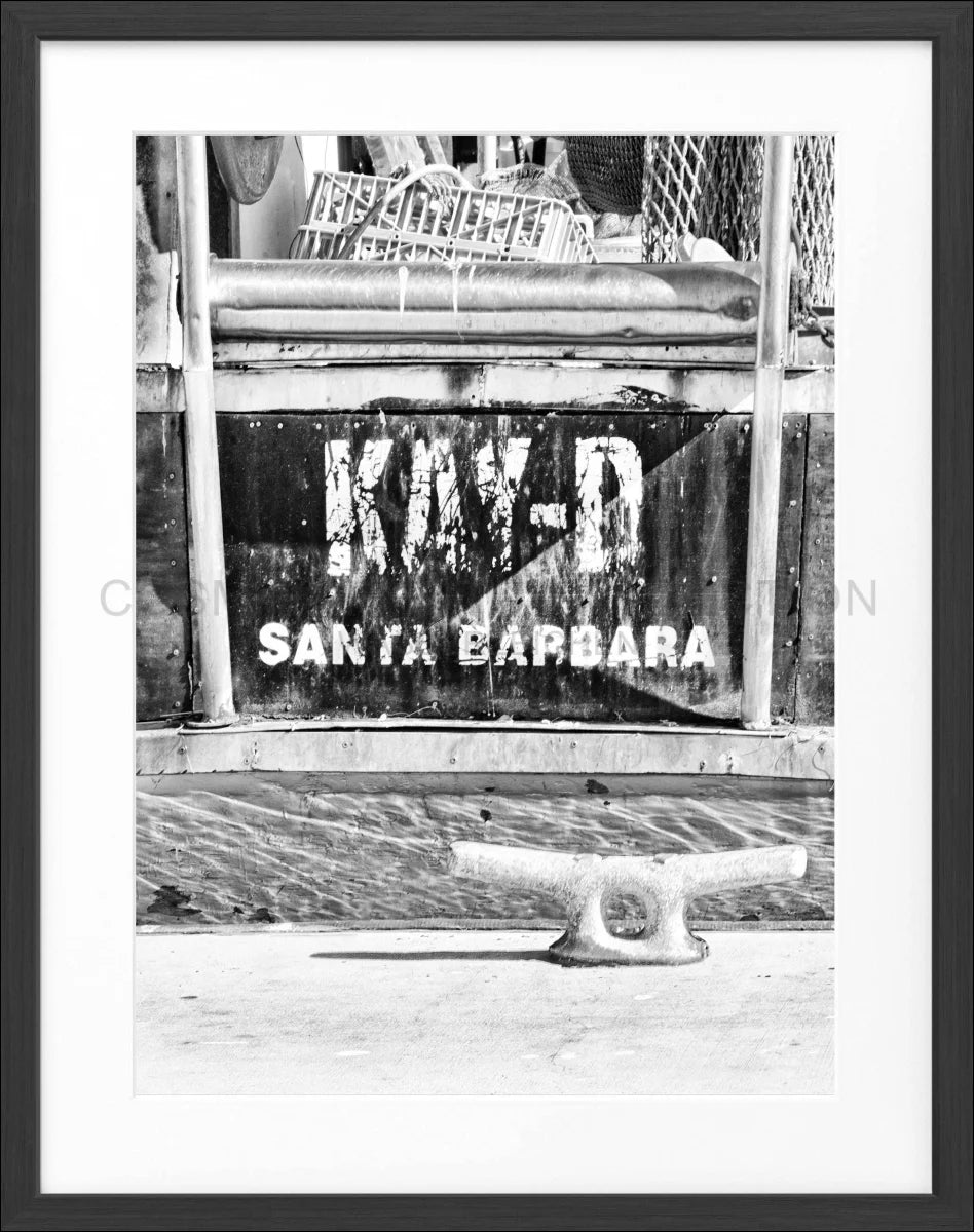 Poster mit Rahmen Kalifornien Santa Barbara ’Boat’ K50