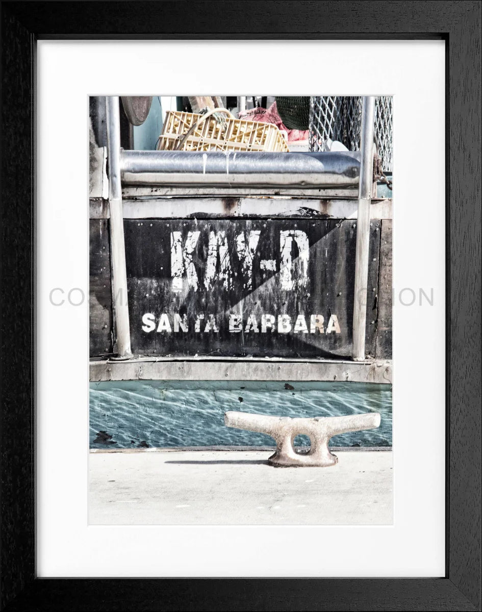Poster mit Rahmen Kalifornien Santa Barbara ’Boat’ K50