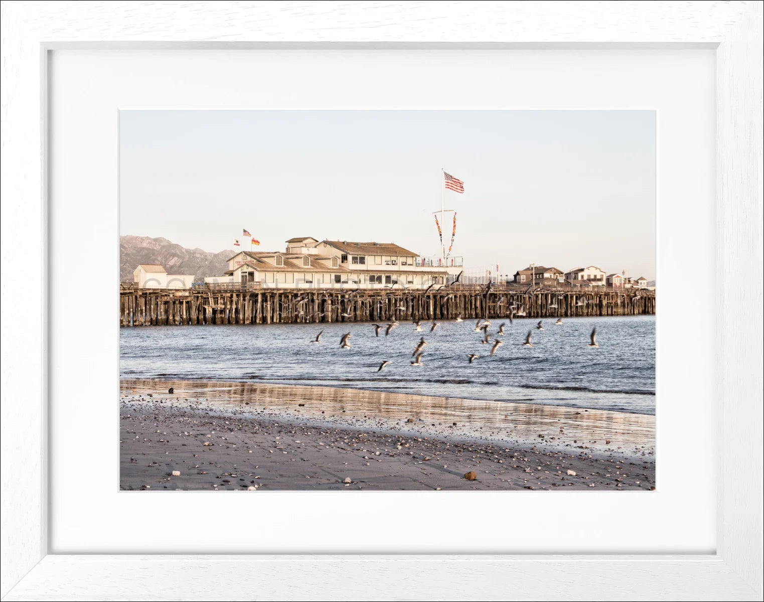 Poster mit Rahmen Kalifornien Santa Barbara ’Pier’ K20