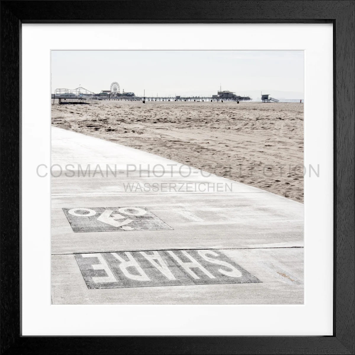 Poster mit Rahmen Kalifornien Santa Monica ’Beach’ K98Q