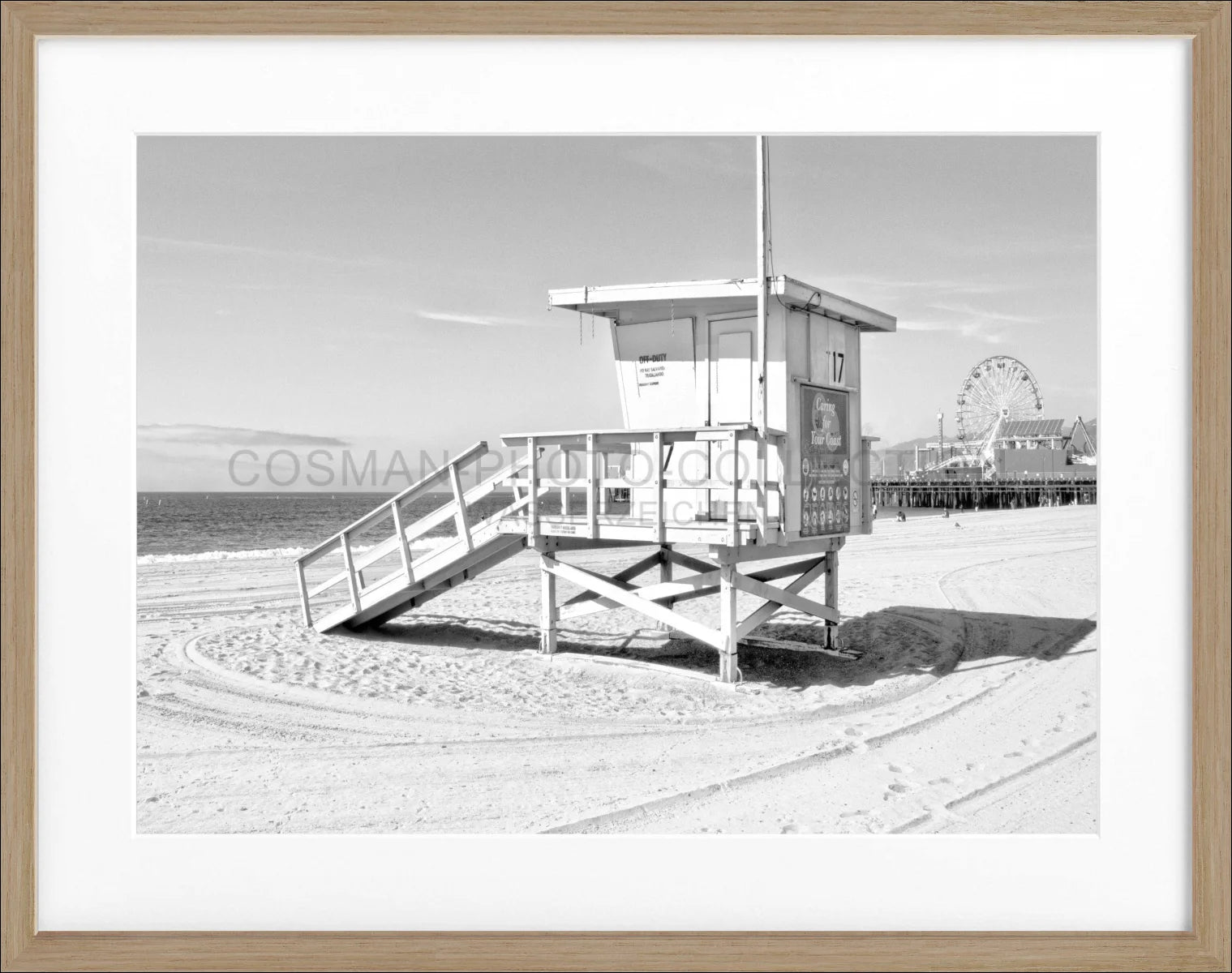 Poster mit Rahmen Kalifornien Santa Monica ’Beach