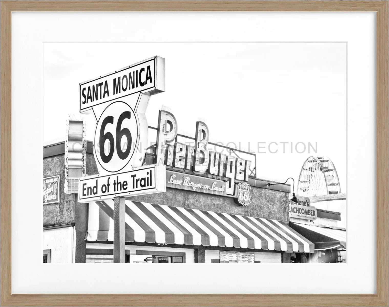 Poster mit Rahmen Kalifornien Santa Monica ’Pier’ K104