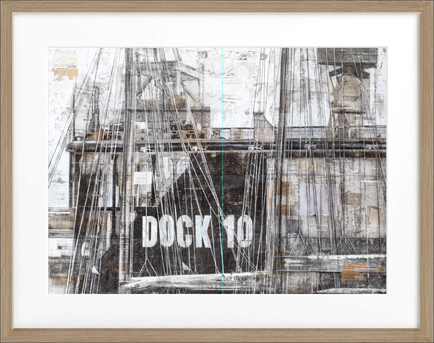 Poster mit Rahmen Kunst Hamburg Hafen ’Dock 10’ GM85