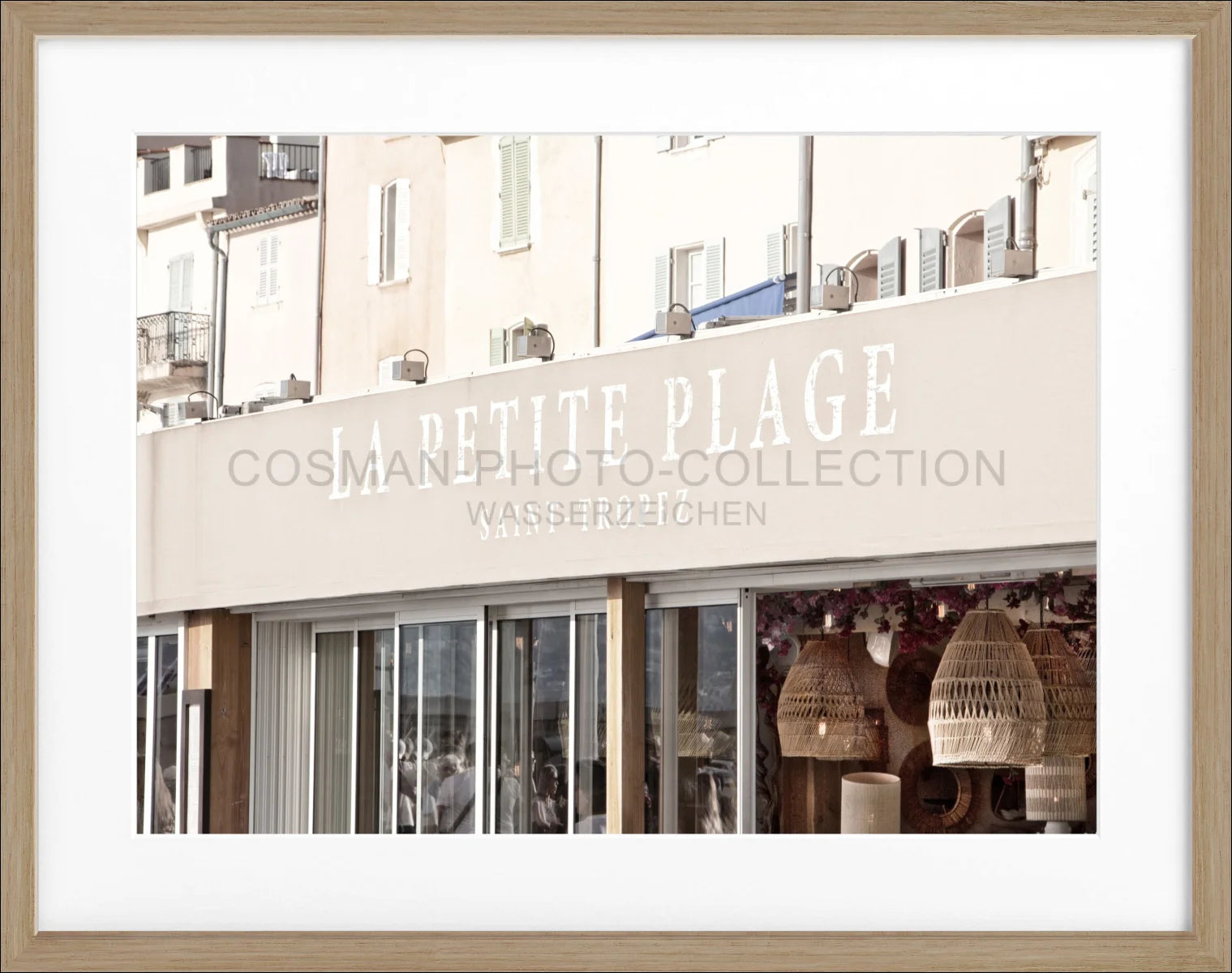 Poster mit Rahmen ’La Petite Plage’ Saint Tropez ST03