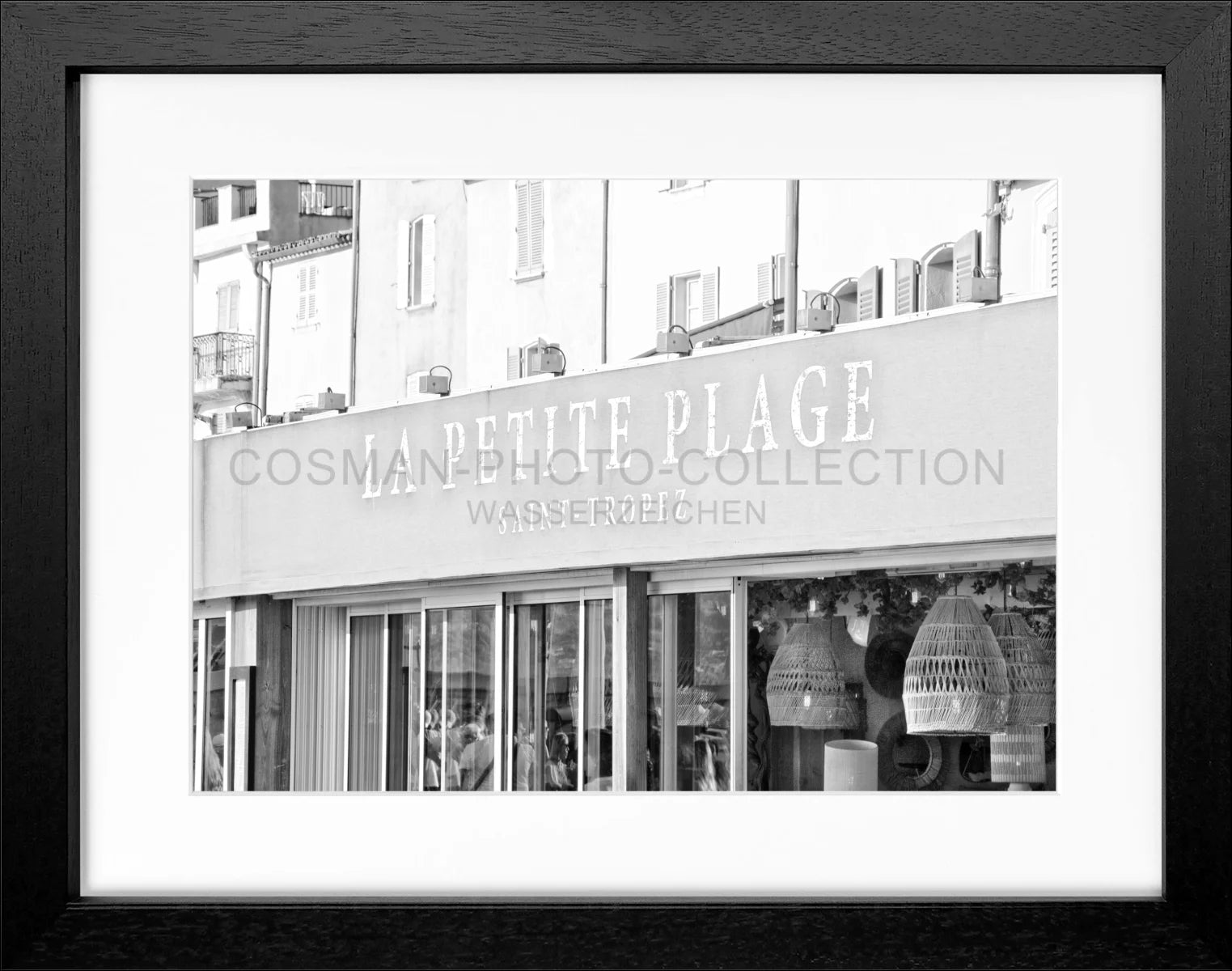 Poster mit Rahmen ’La Petite Plage’ Saint Tropez ST03