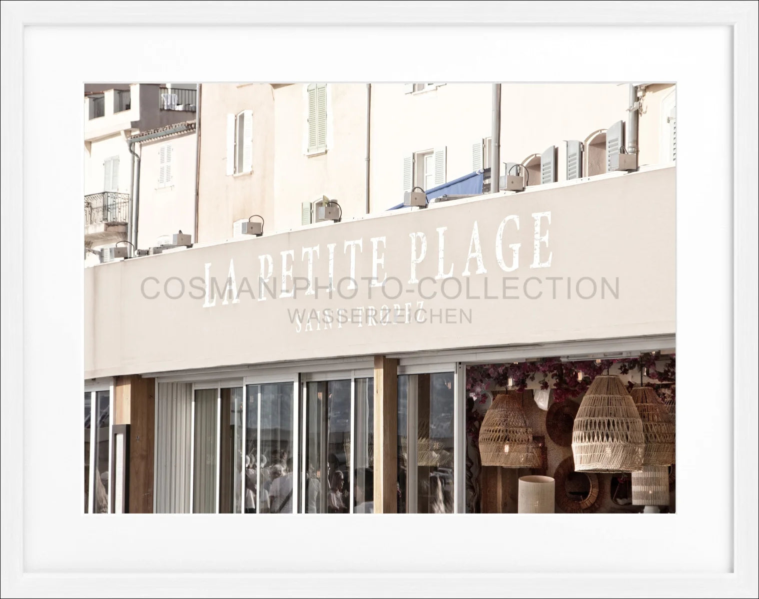 Poster mit Rahmen ’La Petite Plage’ Saint Tropez ST03