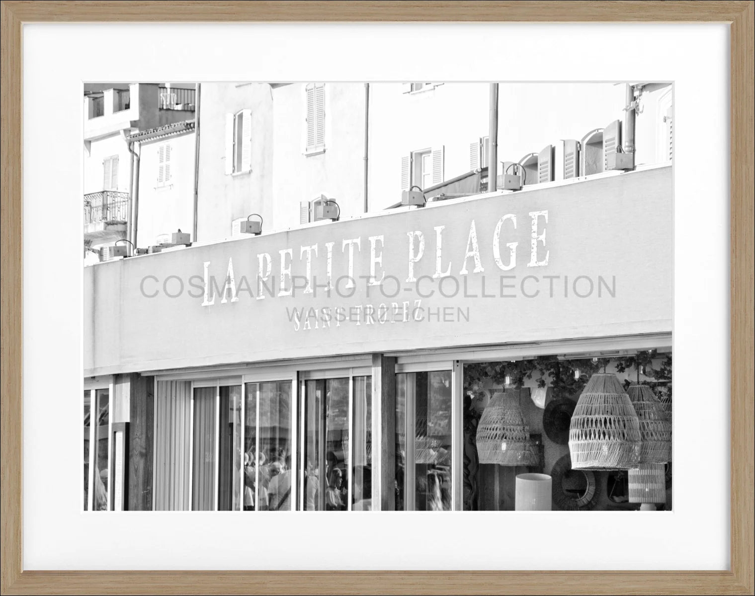 Poster mit Rahmen ’La Petite Plage’ Saint Tropez ST03