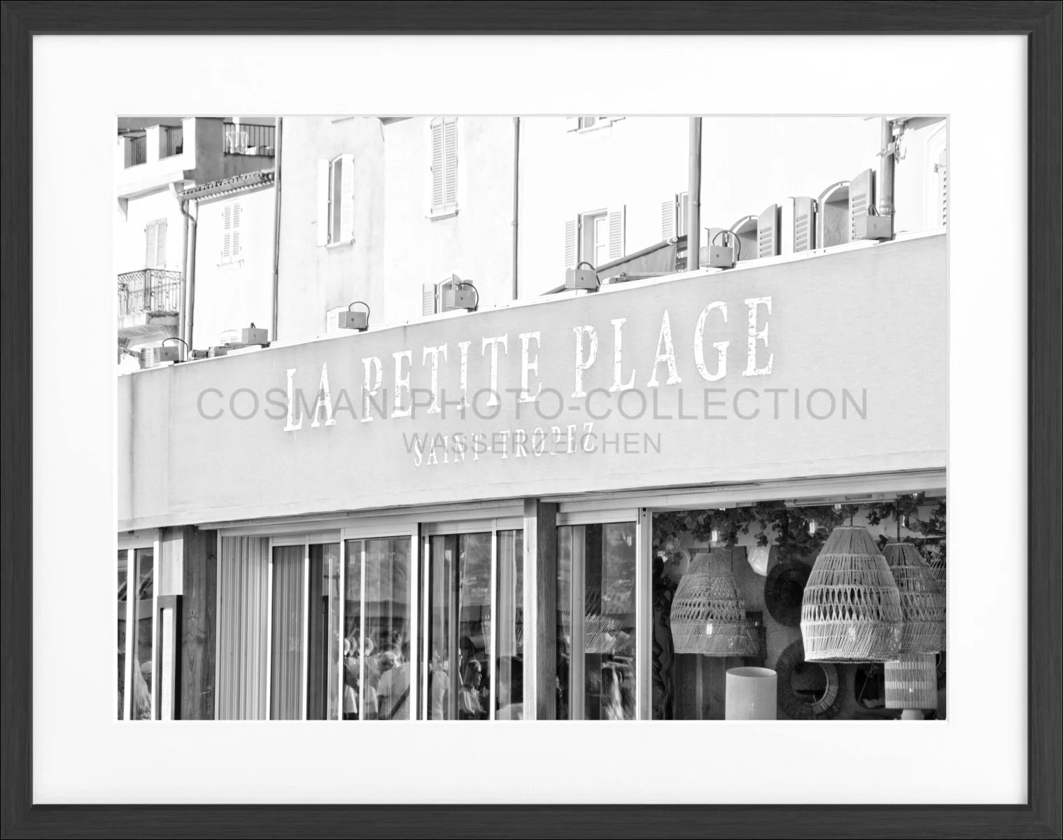 Poster mit Rahmen ’La Petite Plage’ Saint Tropez ST03