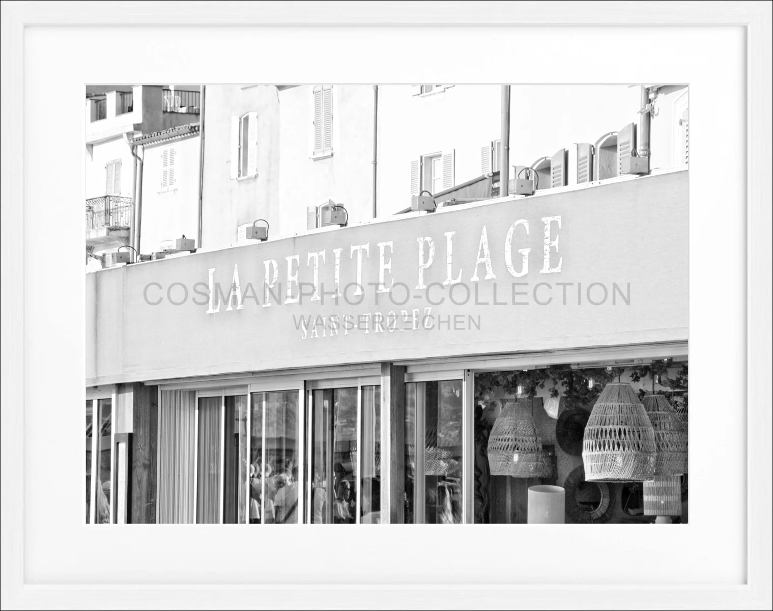 Poster mit Rahmen ’La Petite Plage’ Saint Tropez ST03