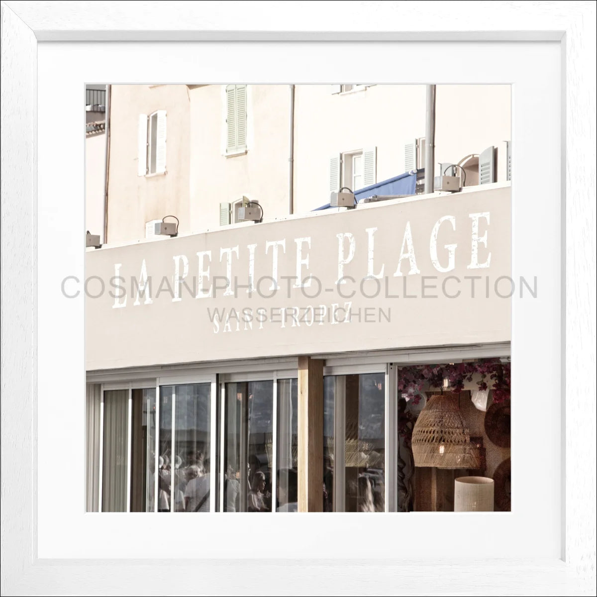 Poster mit Rahmen ’La Petite Plage’ Saint Tropez ST03Q