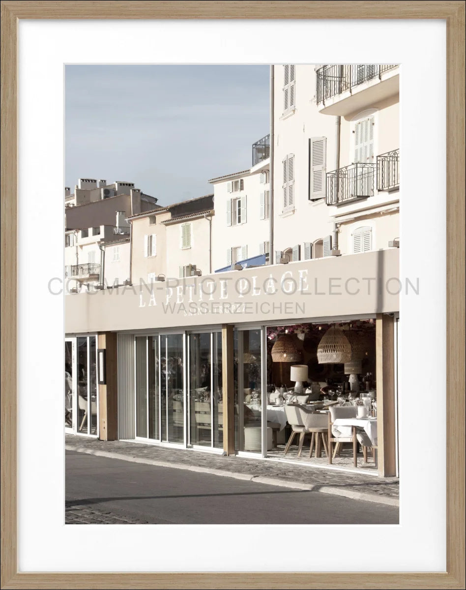 Poster mit Rahmen ’La Petite Plage’ Saint Tropez ST14