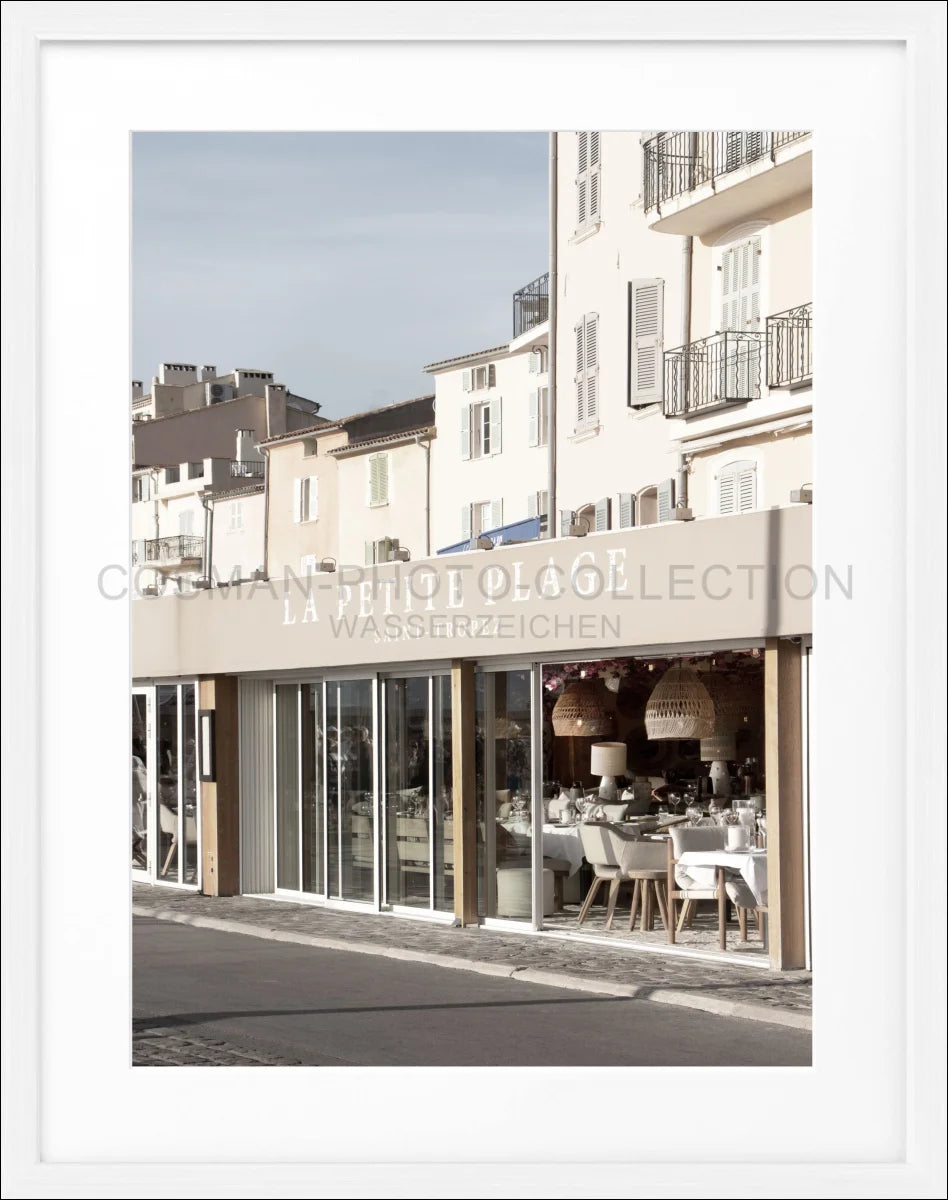 Poster mit Rahmen ’La Petite Plage’ Saint Tropez ST14
