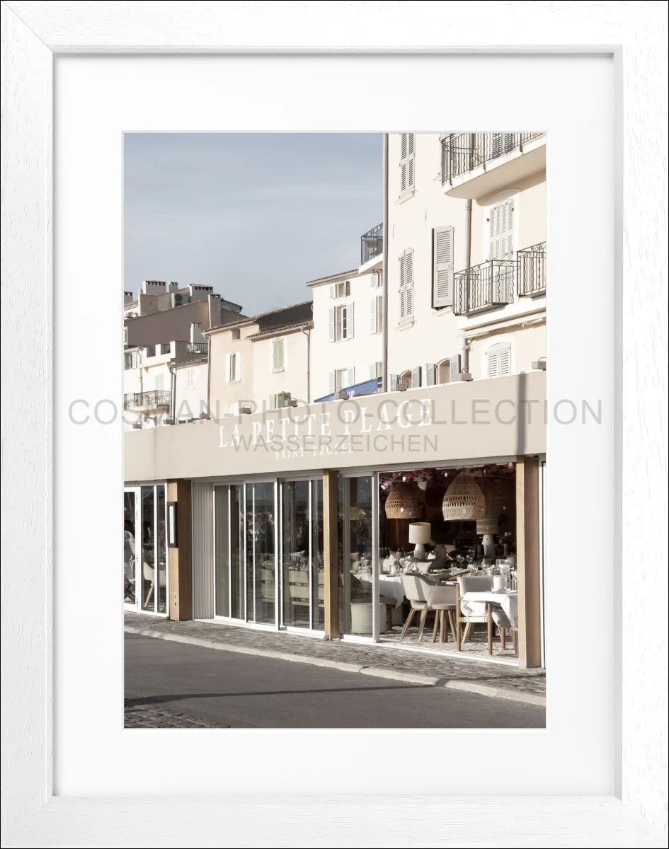 Poster mit Rahmen ’La Petite Plage’ Saint Tropez ST14