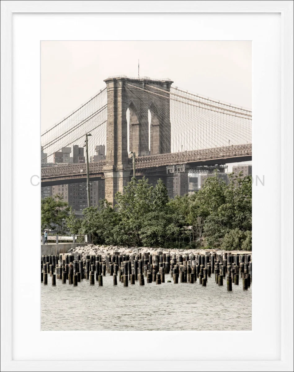 Poster mit Rahmen New York ’Brooklyn Bridge’ NY112