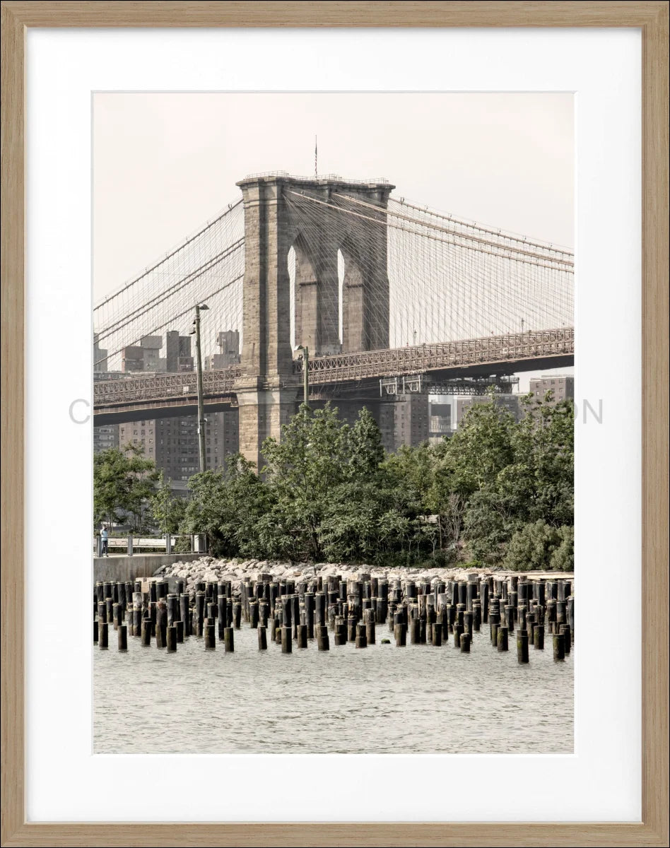Poster mit Rahmen New York ’Brooklyn Bridge’ NY112