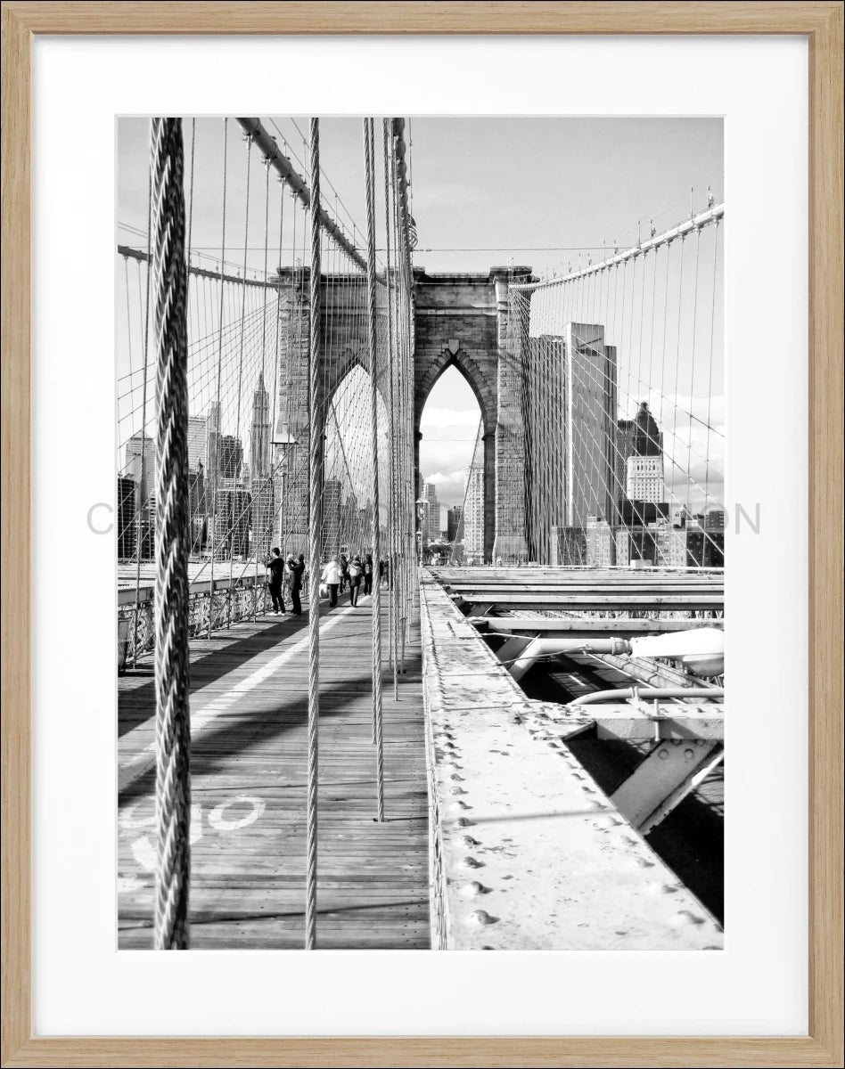 Poster mit Rahmen New York ’Brooklyn Bridge’ NY72