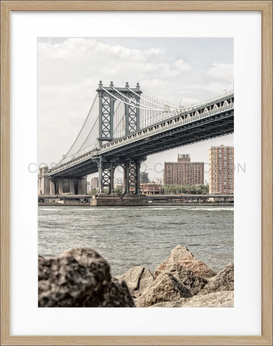 Poster mit Rahmen New York ’Manhattan Bridge’ NY104