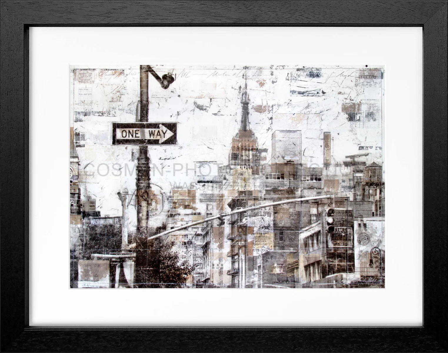 Poster mit Rahmen New York ’ONE WAY’ GM72 - Wandbilder