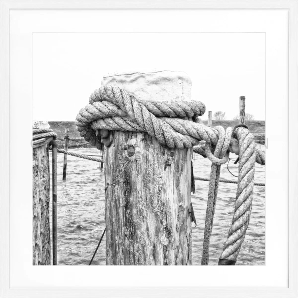 Poster mit Rahmen ’Poller’ Rantum Sylt SY67Q - Wandbilder