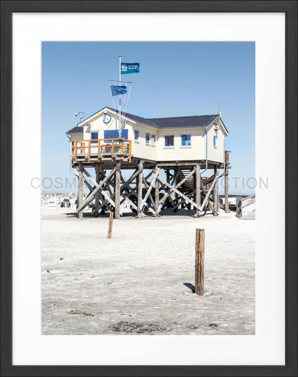 Poster mit Rahmen Sankt Peter Ording ’Beach House’ SPO02