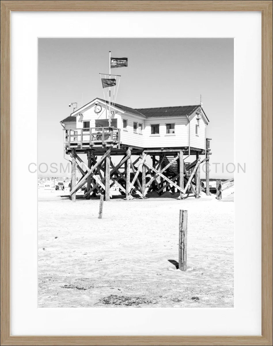 Poster mit Rahmen Sankt Peter Ording ’Beach House’ SPO02