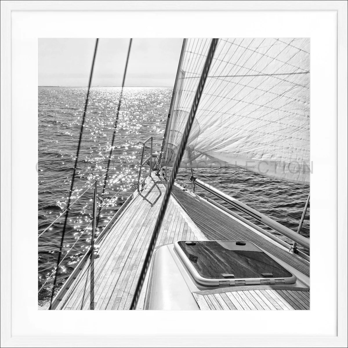 Poster mit Rahmen Segelboot SAIL04Q - Wandbilder