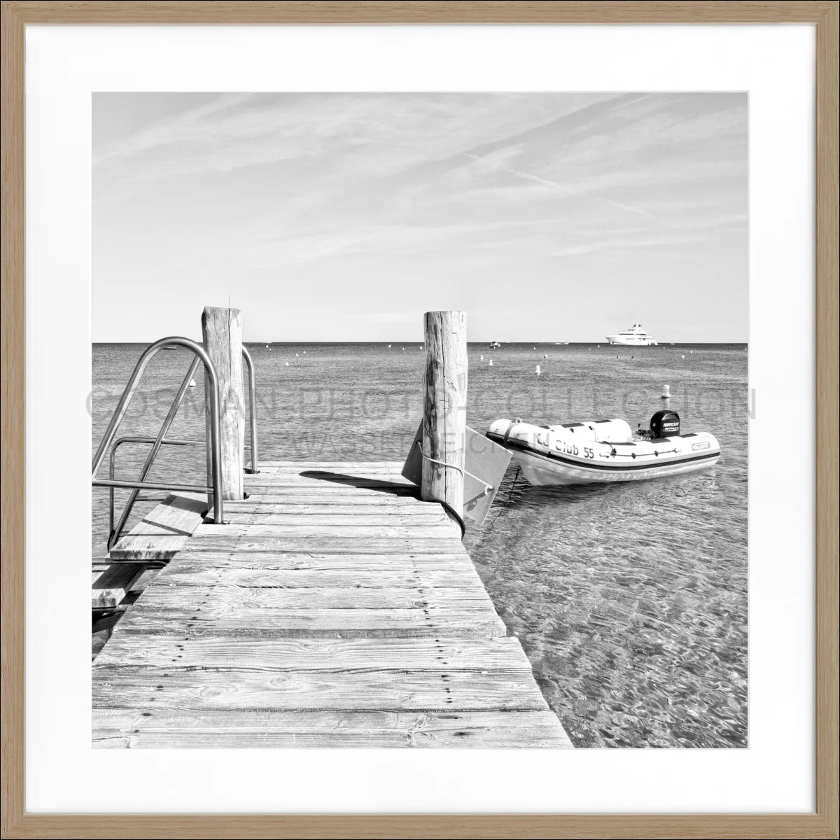 Poster mit Rahmen ’Steg Le Club 55’ Saint Tropez ST23Q