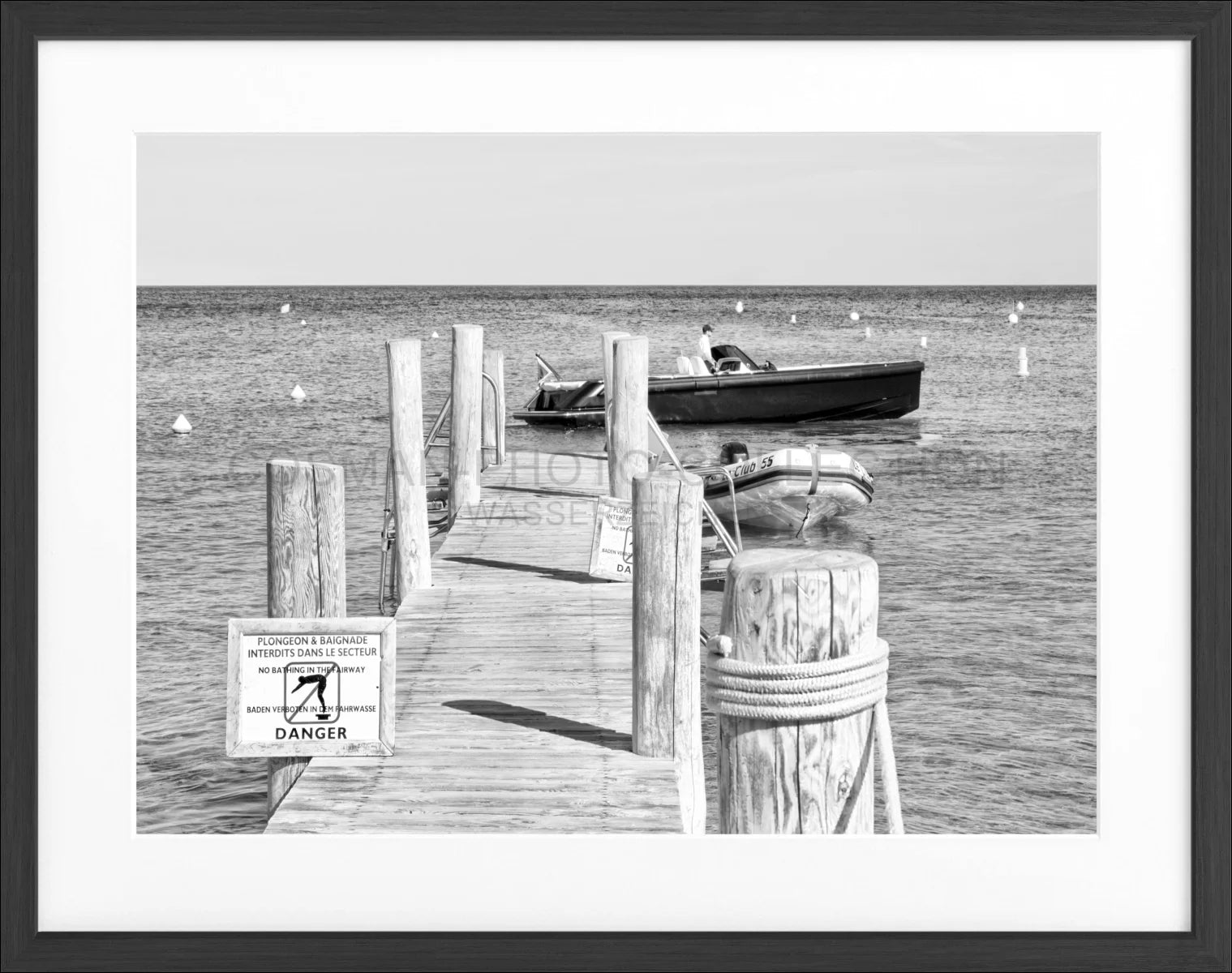 Poster mit Rahmen ’Steg Le Club 55’ Saint Tropez ST39