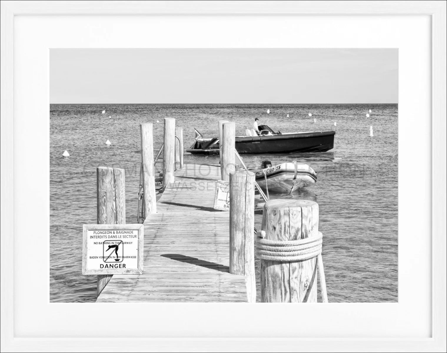 Poster mit Rahmen ’Steg Le Club 55’ Saint Tropez ST39