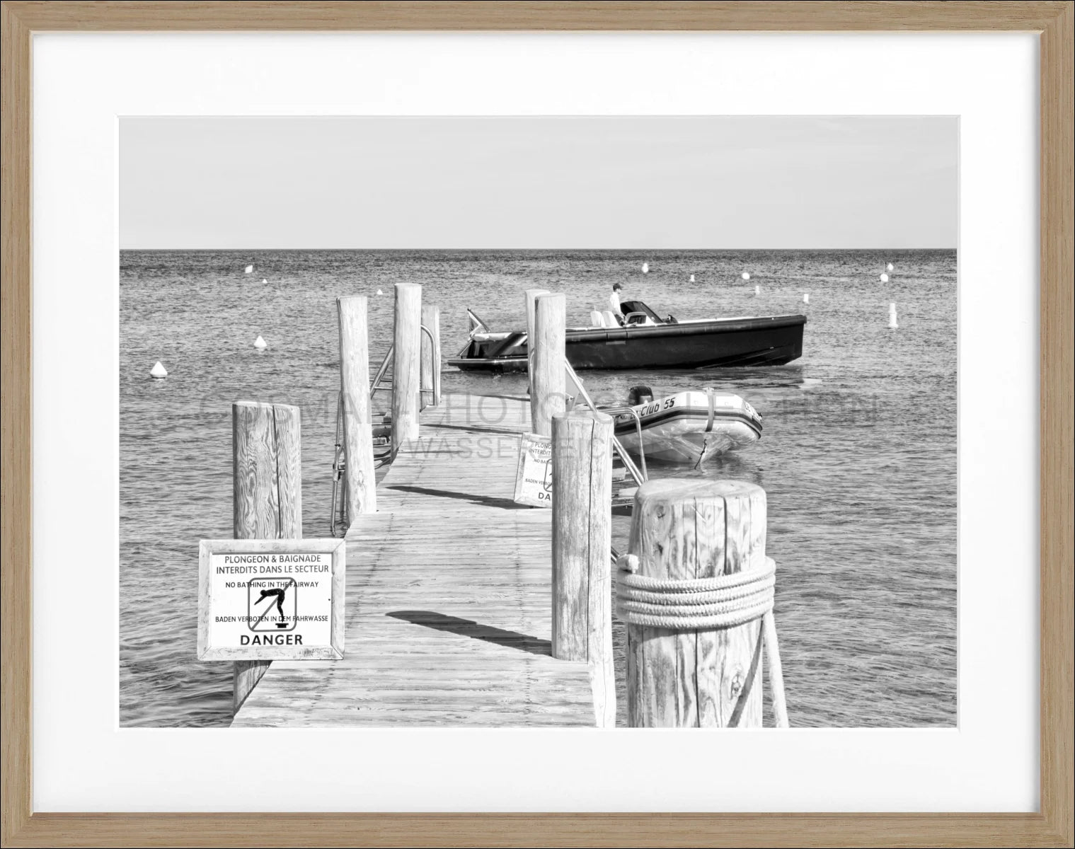 Poster mit Rahmen ’Steg Le Club 55’ Saint Tropez ST39