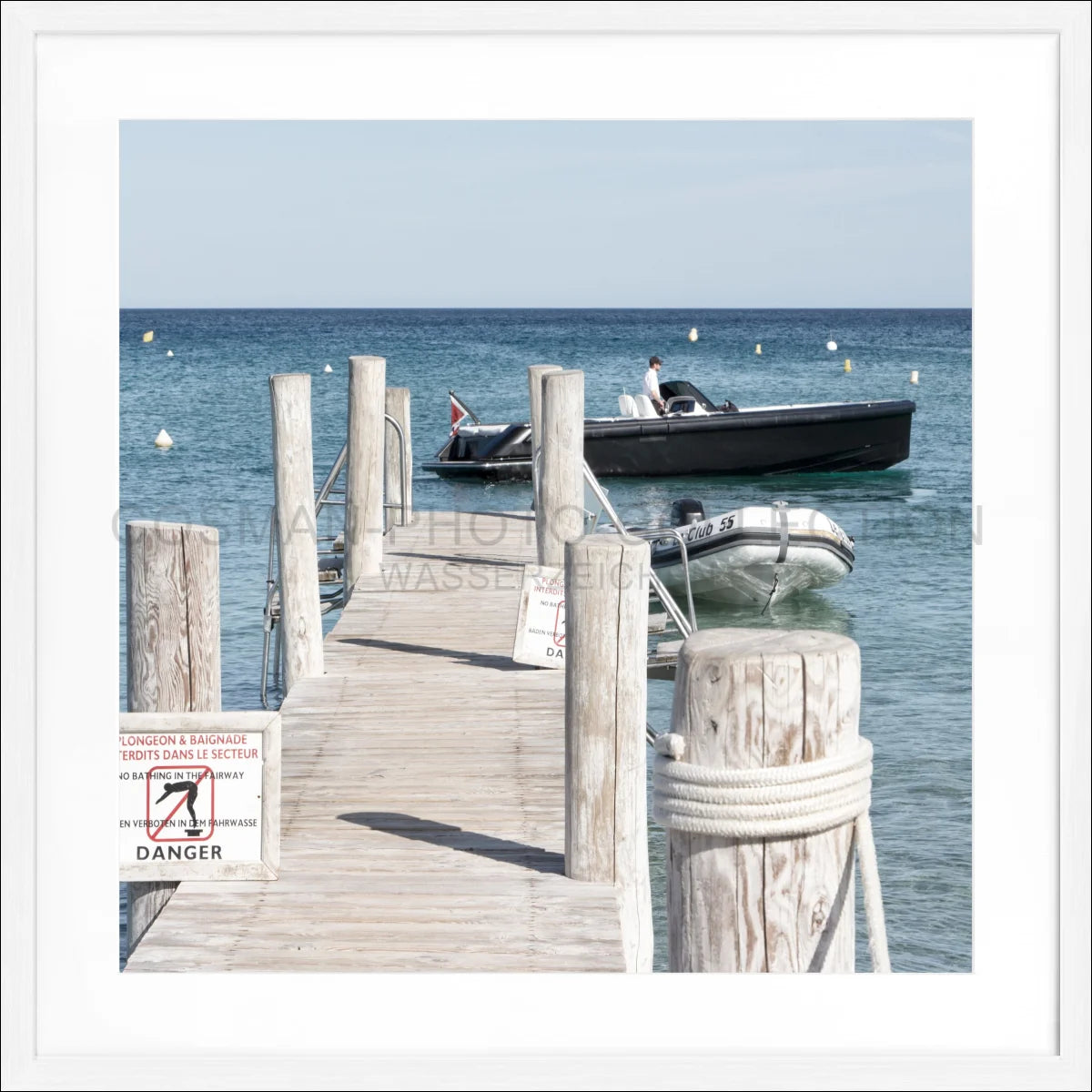 Poster mit Rahmen ’Steg Le Club 55’ Saint Tropez ST39Q