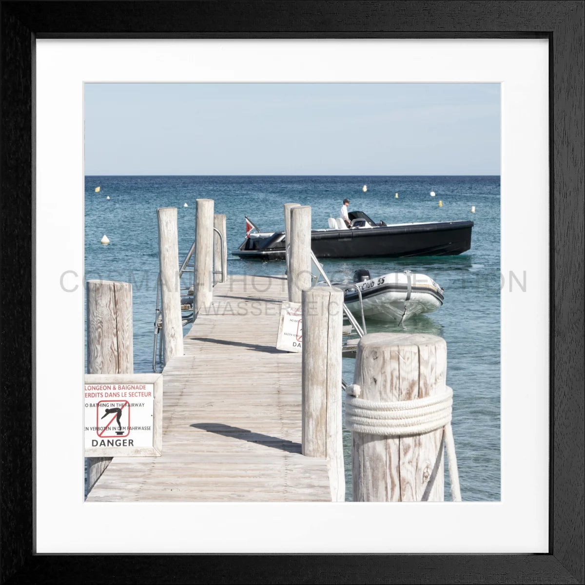 Poster mit Rahmen ’Steg Le Club 55’ Saint Tropez ST39Q