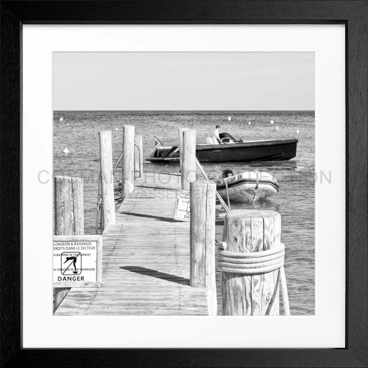 Poster mit Rahmen ’Steg Le Club 55’ Saint Tropez ST39Q