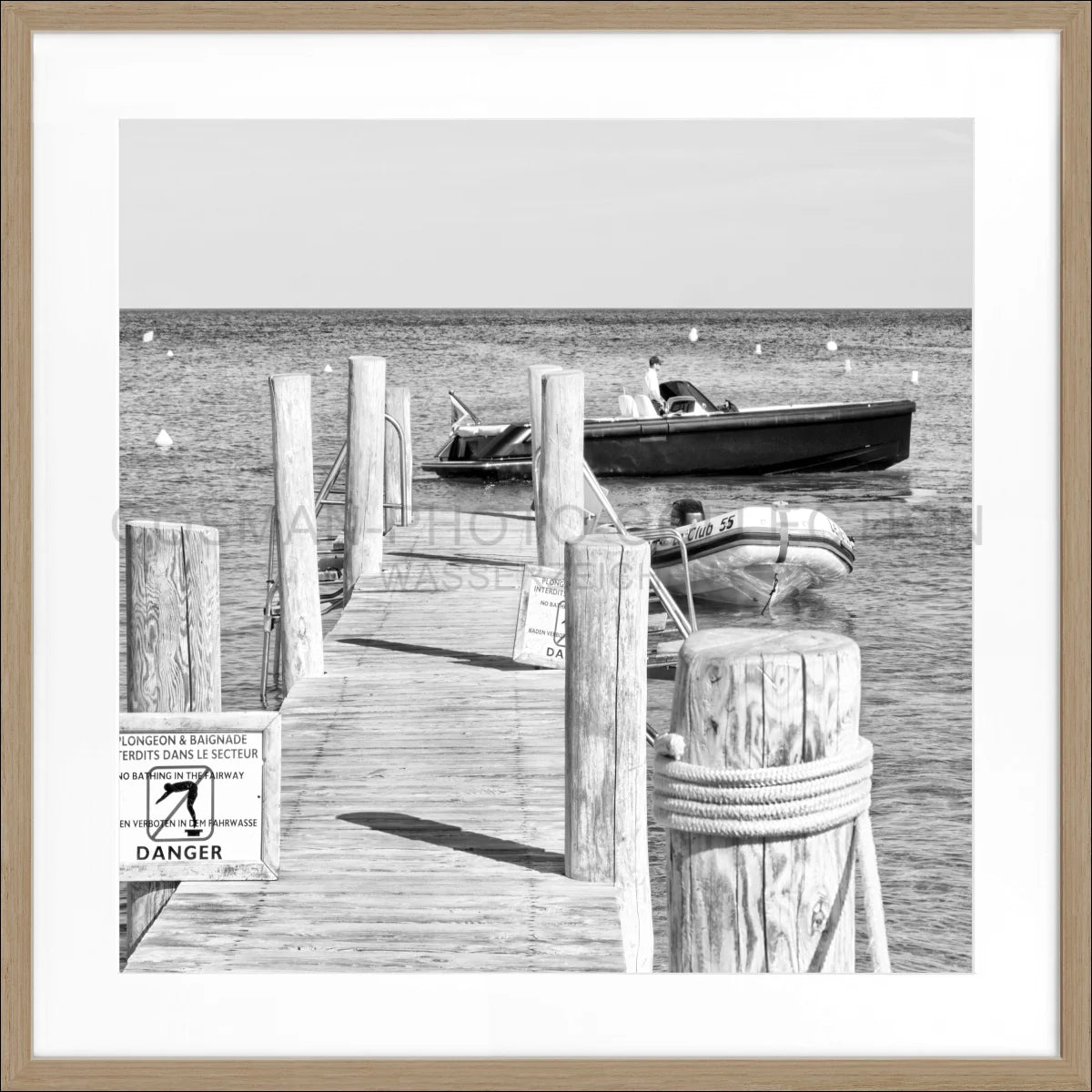 Poster mit Rahmen ’Steg Le Club 55’ Saint Tropez ST39Q