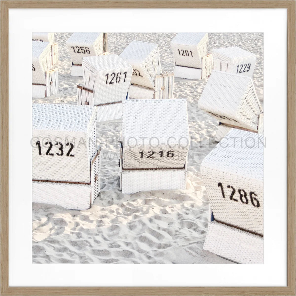 Poster mit Rahmen ’Strandkörbe Kampen’ Sylt SY66Q