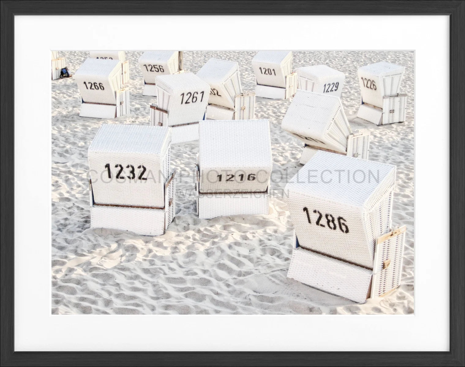 Poster mit Rahmen ’Strandkörbe’ Sylt SY66 - Wandbilder