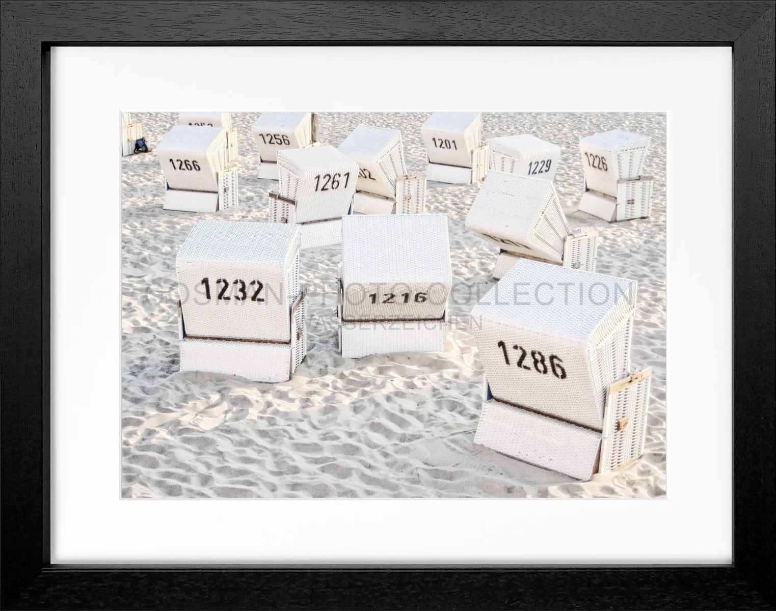 Poster mit Rahmen ’Strandkörbe’ Sylt SY66 - Wandbilder