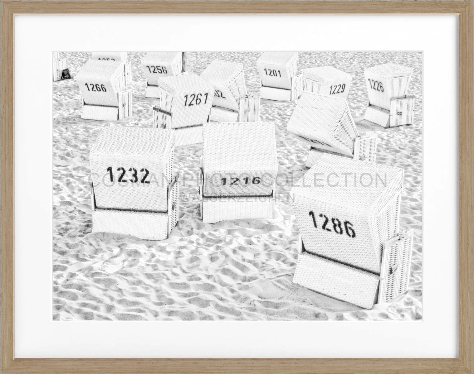 Poster mit Rahmen ’Strandkörbe’ Sylt SY66 - Wandbilder