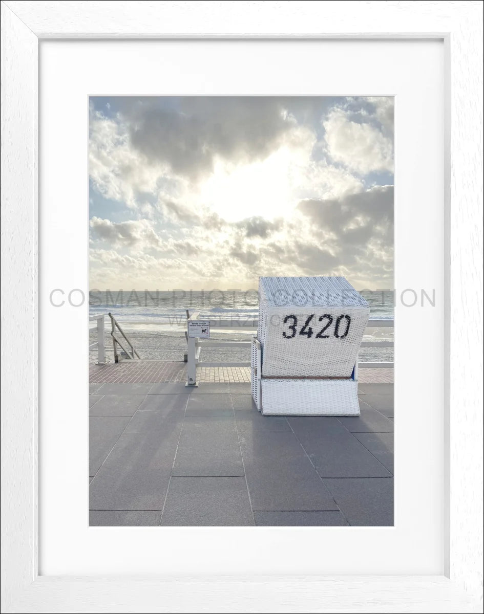 Poster mit Rahmen ’Strandkorb’ Westerland Sylt SY79B