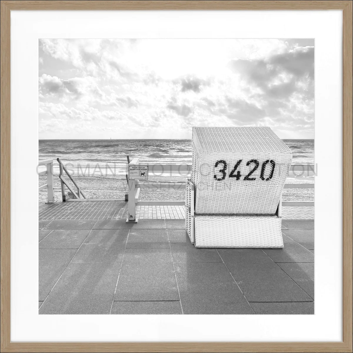 Poster mit Rahmen ’Strandkorb Westerland’ Sylt SY79Q