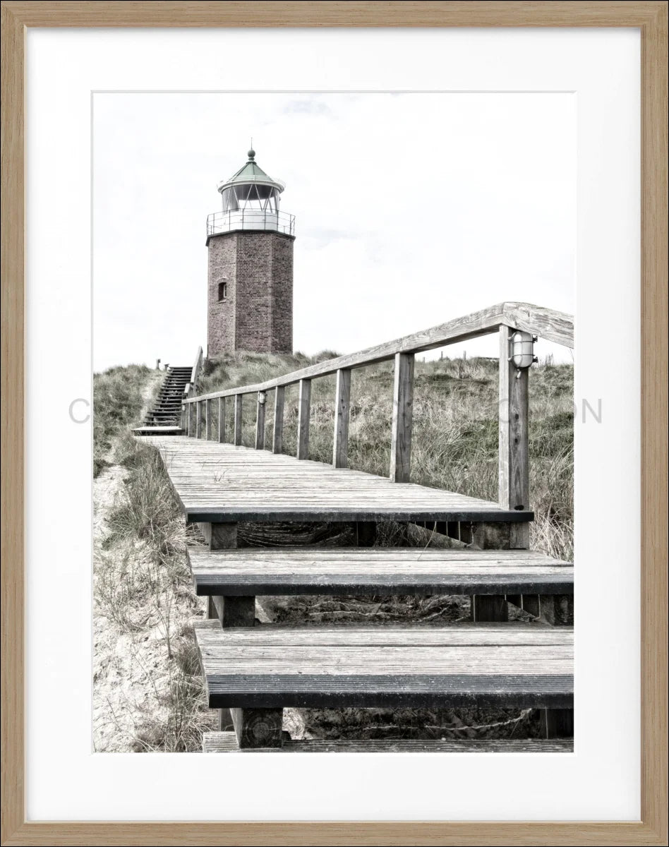 Poster mit Rahmen Sylt Leuchtturm Kampen SY12 - Wandbilder