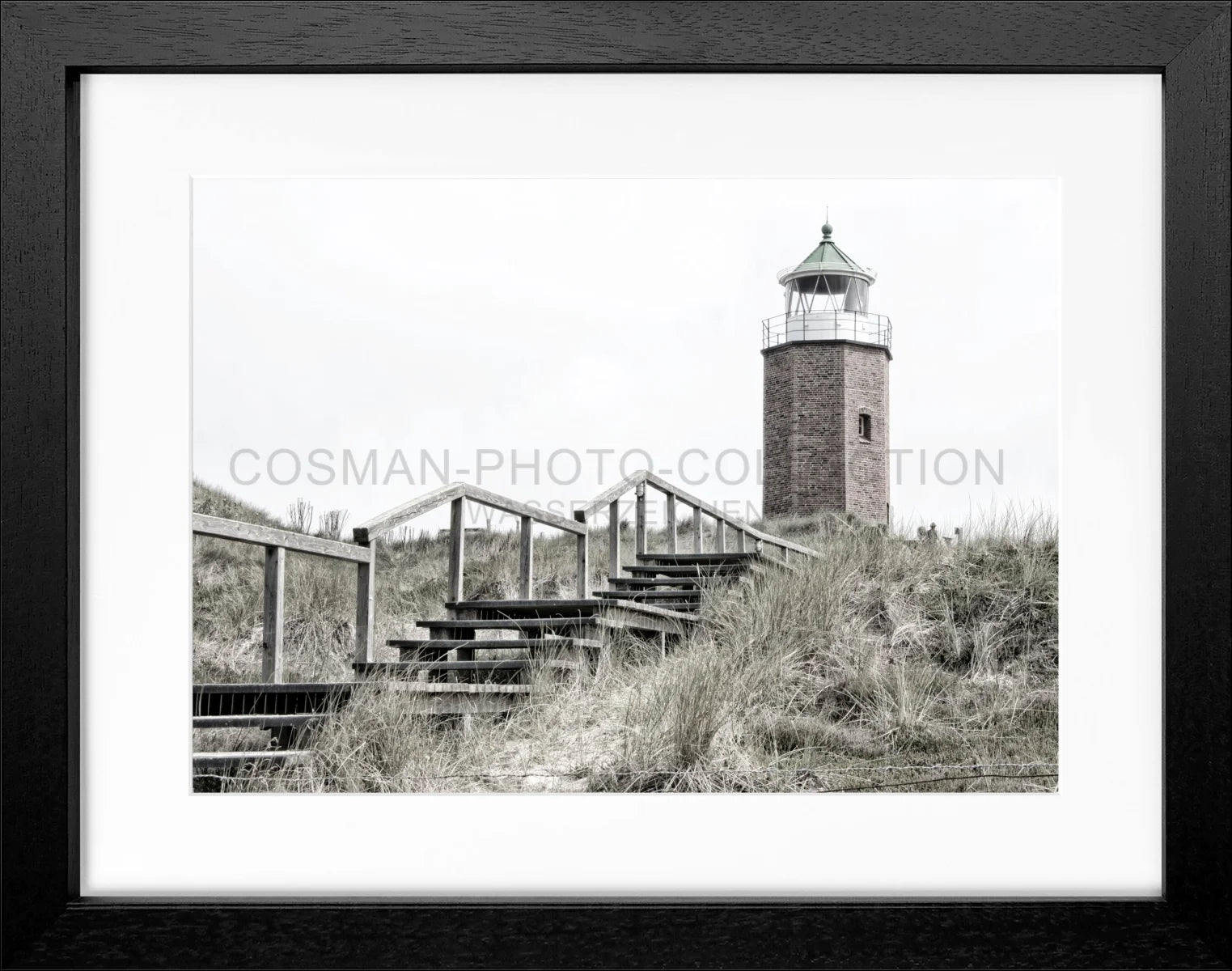 Poster mit Rahmen Sylt Leuchtturm Kampen SY52 - Wandbilder